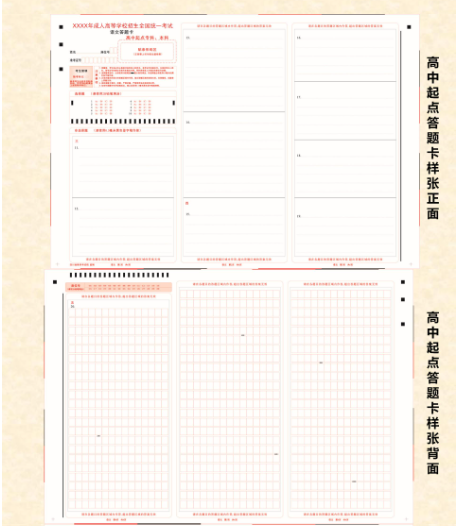 四川省2023年成人高考考生答題須知