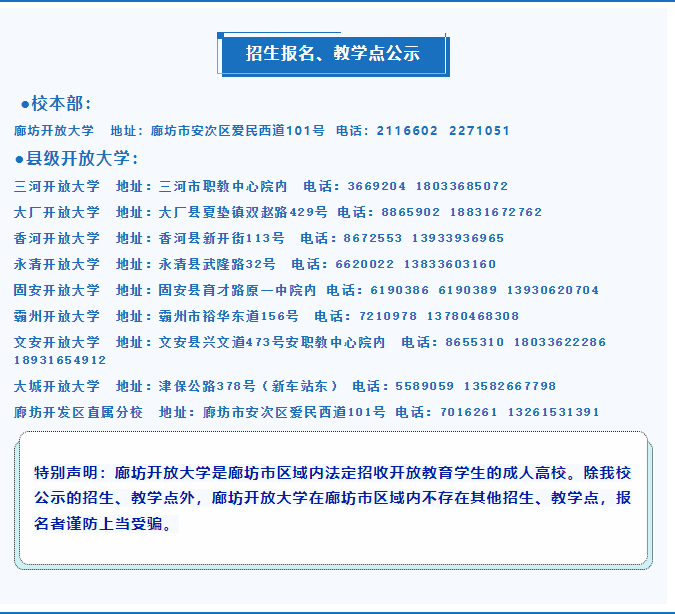 廊坊開放大學(永清分校)2023年招生簡章 廊坊開放大學(永清分校)2023年招生簡章
