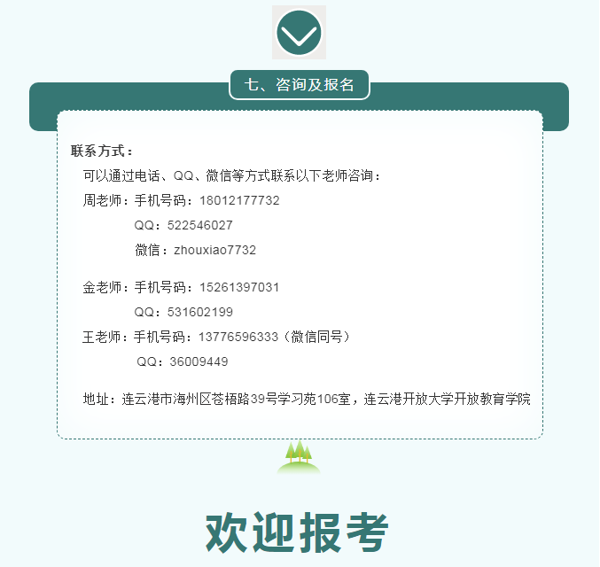 2022年春季連云港開放大學開放教育招生簡章（連云校區）