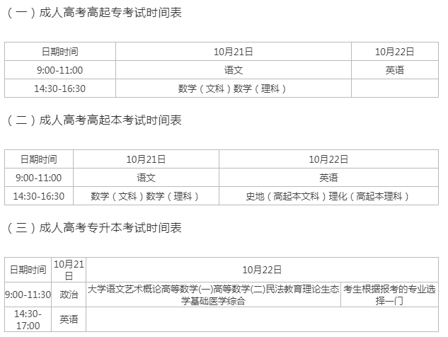 欽州市成人高考時間? 欽州市成人高考時間?