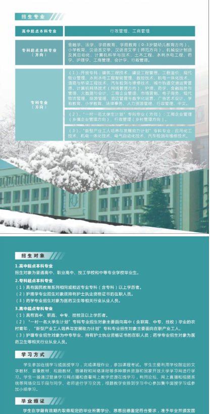 陜西開放大學2023春季開放教育招生簡章