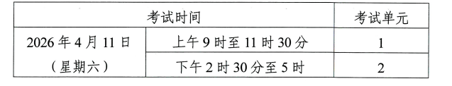 2026年4月湖南省自考考試安排