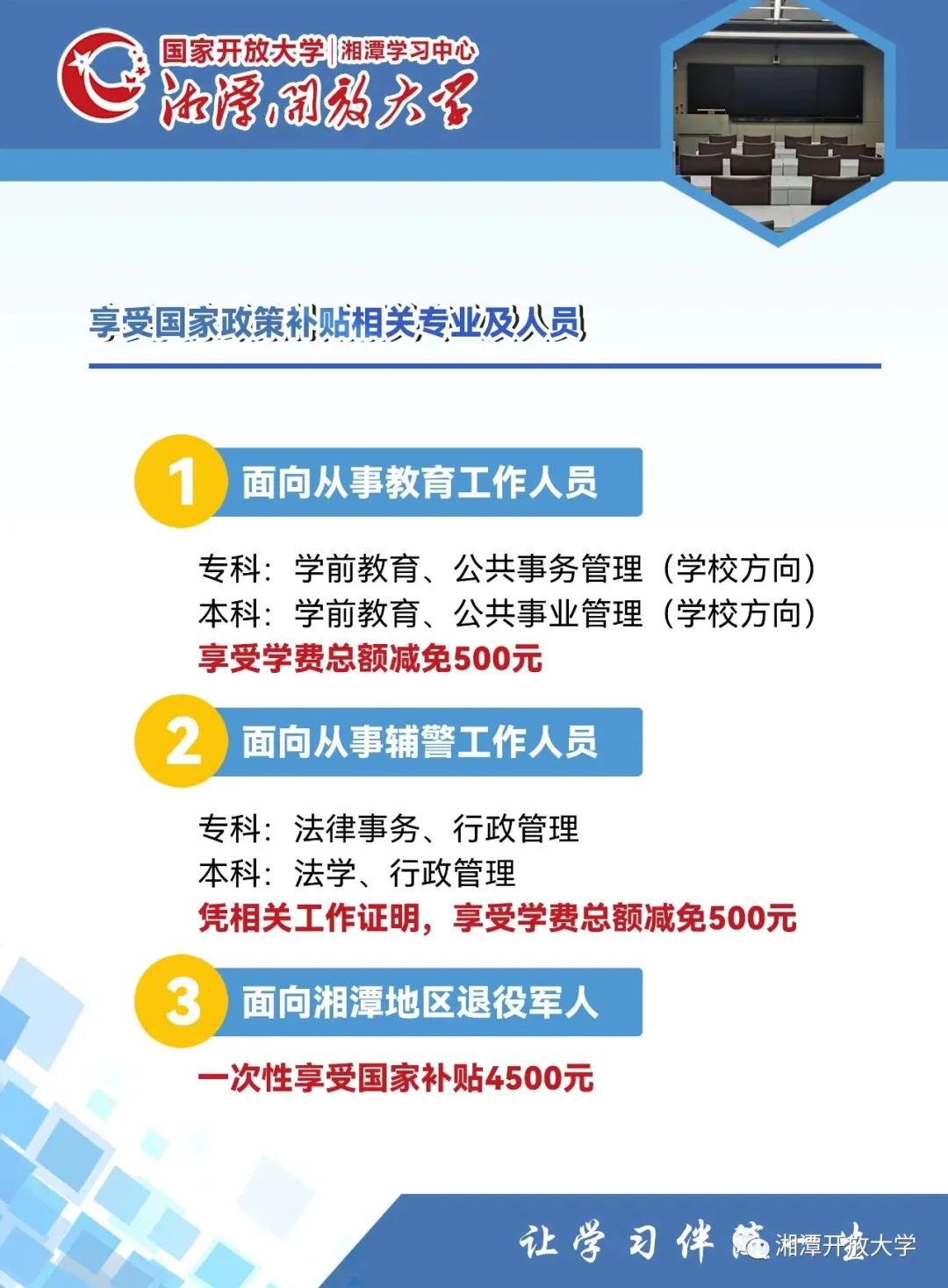 湘潭縣開放大學2023年招生簡章