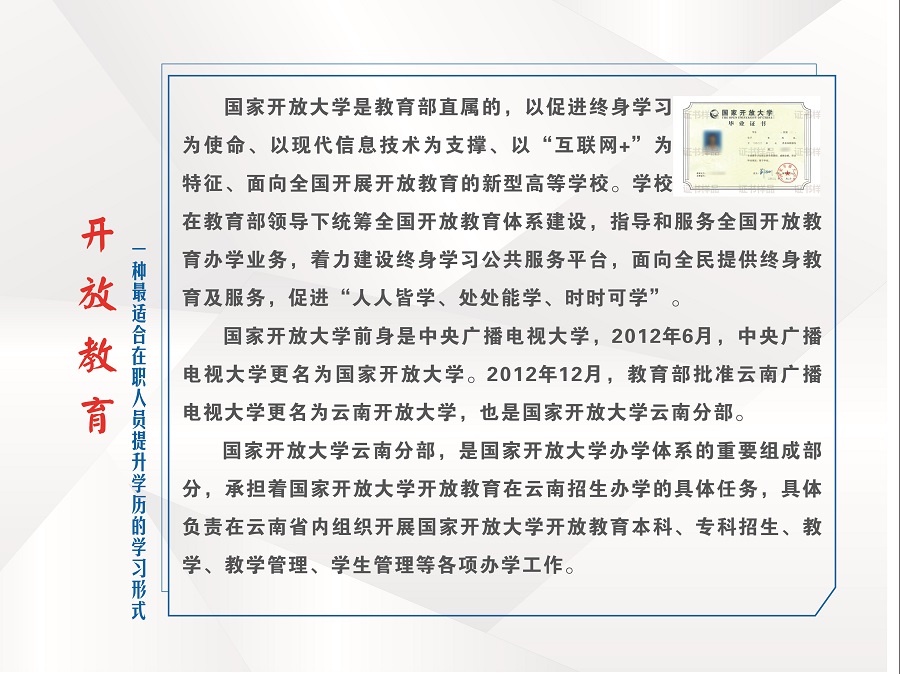2023國開云南蘭坪分部春季招生簡章