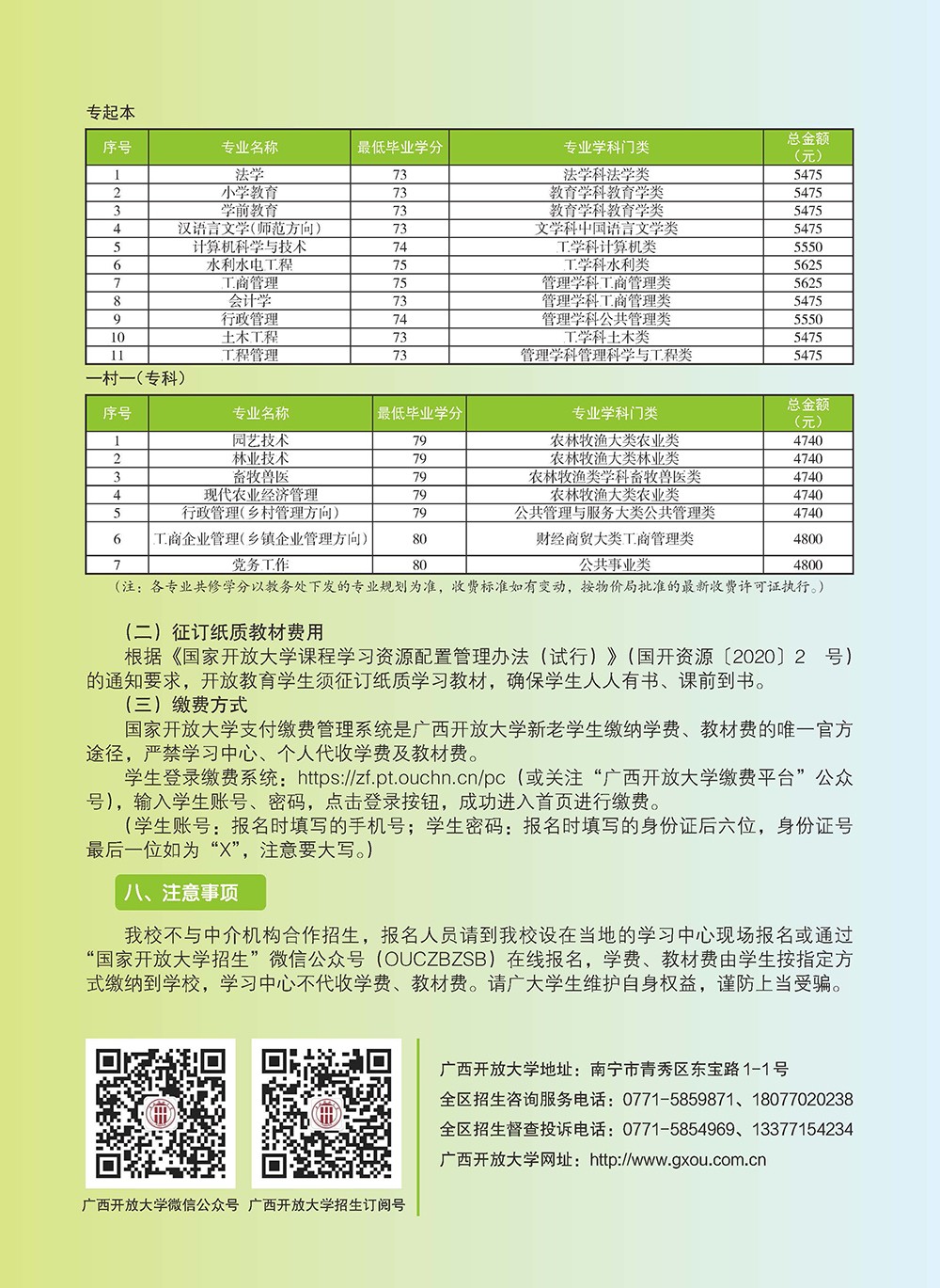 廣西雁山開放大學2023年秋季招生簡章